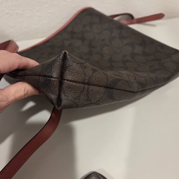 Coach Brown and Raspberry Women's Crossbody Set - Picture 13 of 15